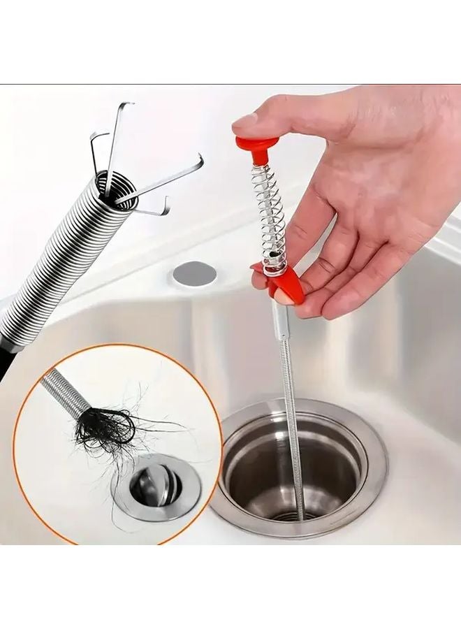 23.62 Inch Heavy Duty Manual Toilet Drain Snake Tool 4 Claw Drain Cleaner for Sinks Bathtubs - Image 3