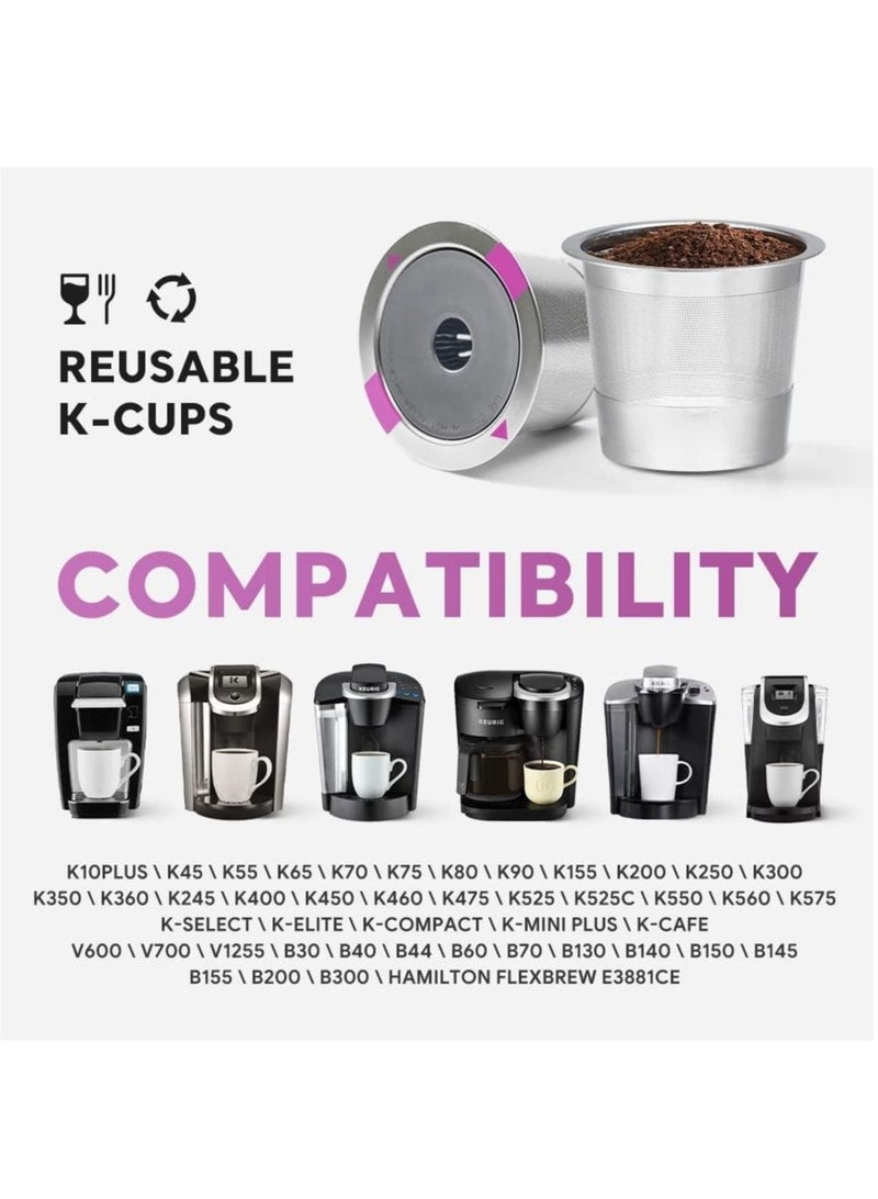 2 Pack Reusable K-Cups for Keurig 1.0 & 2.0 Coffee Maker, Stainless Steel Keurig Reusable Coffee Pods Refillable Keurig Coffee Filter - Image 5