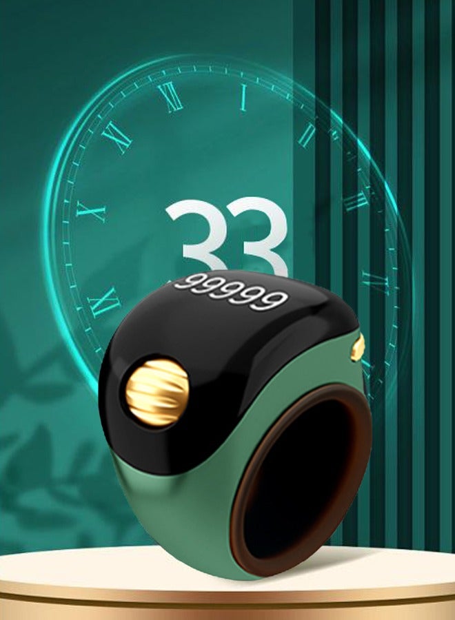 Tasbeeh Ring, Compact Smart Counter with Vibration Reminder and Silicone Ring, Suitable for Travel and Daily Prayer - Image 1