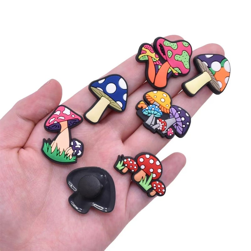 Fungi Fun Glow in the Dark Mushroom Shoe Charms for Clog Slides Sandals, Colorful Luminous Decoration for Shoes, Mushroom Croc Charms for Boys & Girls, Cute Kawaii Glowing Shoe Accesories 40pcs Set - Image 2