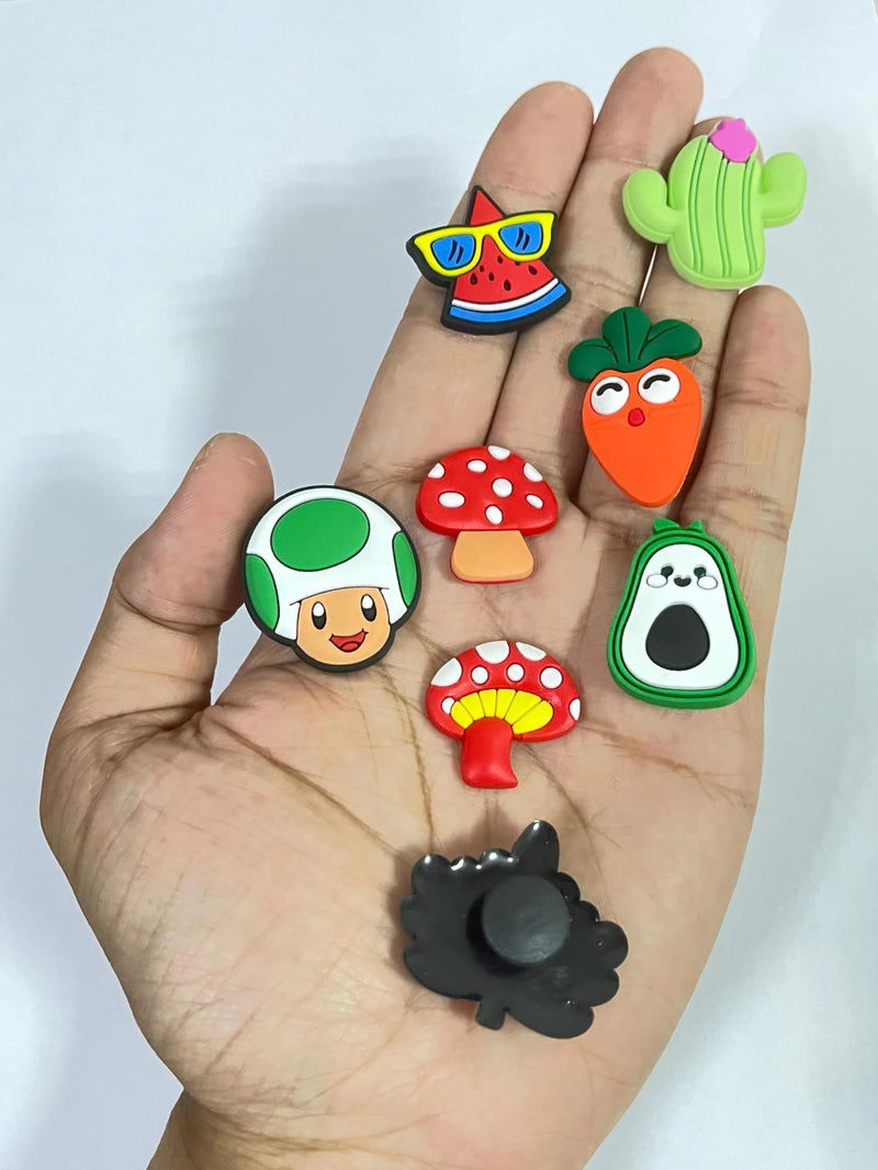 Fungi Fun Glow in the Dark Mushroom Shoe Charms for Clog Slides Sandals, Colorful Luminous Decoration for Shoes, Mushroom Croc Charms for Boys & Girls, Cute Kawaii Glowing Shoe Accesories 40pcs Set - Image 3