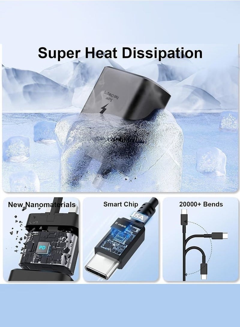 general 45W Super Fast Charger with Type-C Jack and USB-C Cable, 1.5m Fast Charging Wall Adapter, Compatible with S24 Ultra/S24 Plus/S23 FE/S24/S22/S21 S20, A54 A25 A15 A05S A53 A34 A23 5G, Z Fold 4 5/Z Fil - Image 3