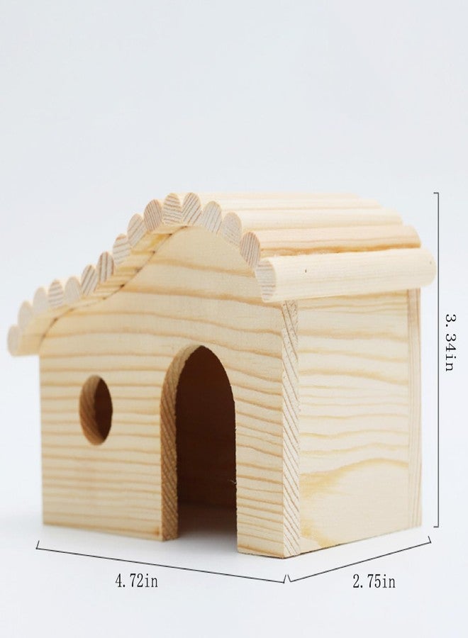 DEFKIYT Hamster Hideout House, Forest Wooden Gerbil Hides for Small Dwarf Syrian Mouse Small Animals - Image 4