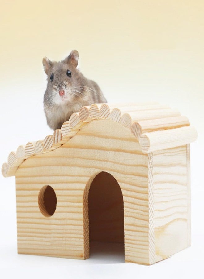 DEFKIYT Hamster Hideout House, Forest Wooden Gerbil Hides for Small Dwarf Syrian Mouse Small Animals - Image 3
