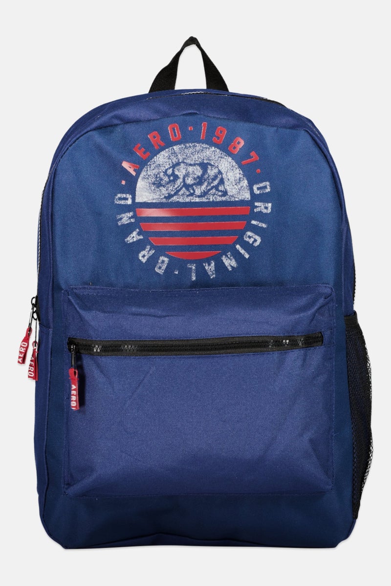 Aeropostale حقيبة ظهر نسائية بطباعة جرافيك، كحلي - Image 1