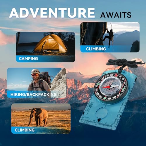 HKDiRedy Hiking Compass for Kids – Orienteering & Wilderness Survival Navigation Gear, Pocket Hiking Compass for Camping, Backpacking, Hunting, Outdoor Adventure - Image 5