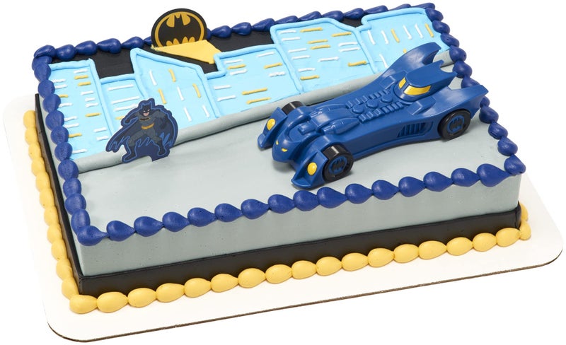 DecoPac Batman Into Action DecoSet  Batman Cake Topper  Batmobile and Batman Pics 3-Piece Set - Image 4
