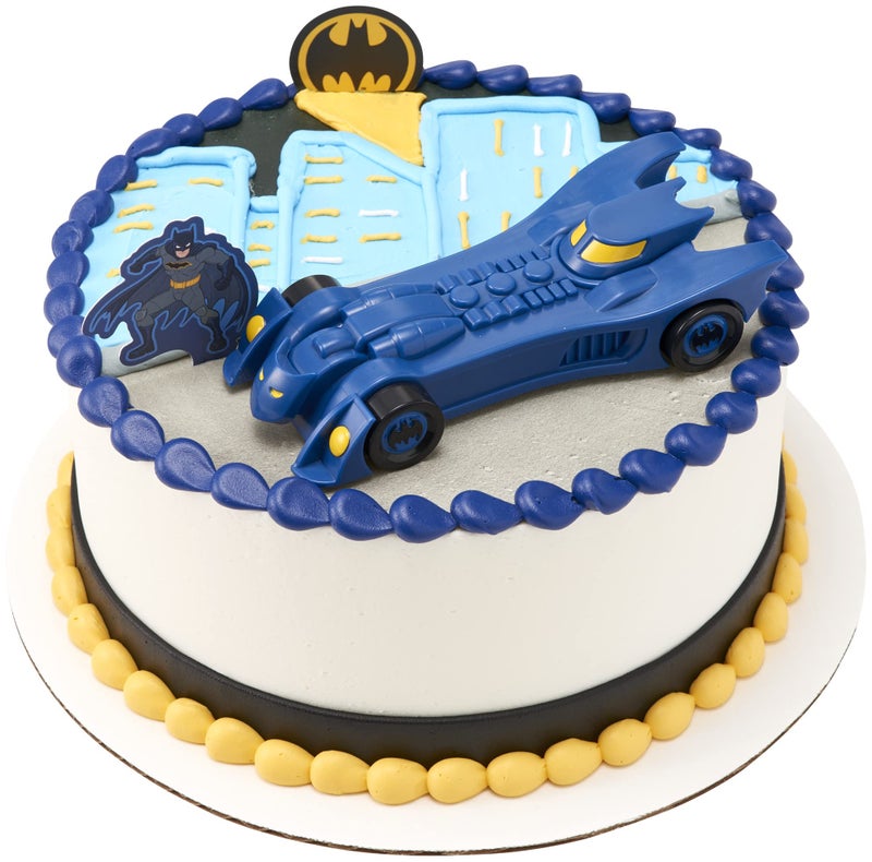 DecoPac Batman Into Action DecoSet  Batman Cake Topper  Batmobile and Batman Pics 3-Piece Set - Image 3