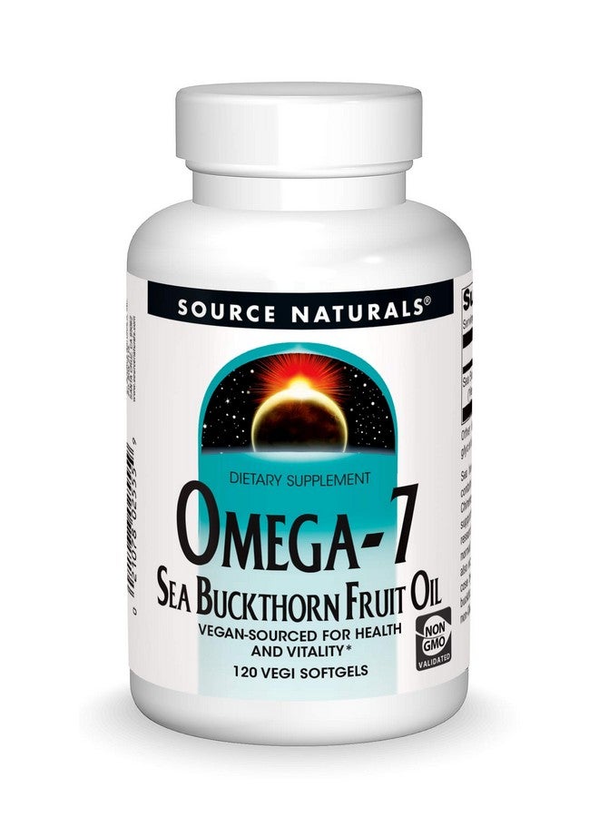سورس ناتشورالز زيت ثمار نبق البحر أوميجا 7 من Source Naturals، غير معدّل وراثيًا، نباتي المصدر للصحة والحيوية* - 120 كبسولة هلامية نباتية - Image 1