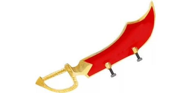 NitroRider Brass Accessories Front Mudguard Red Talwar Compatible with RE Claasic, Electra, Standard (Red Talwar) - Image 1