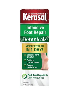 Kerasal Kerasal Botanicals Intensive Foot Repair, Skin Healing Ointment for Cracked Heels and Dry Feet, 1 oz 