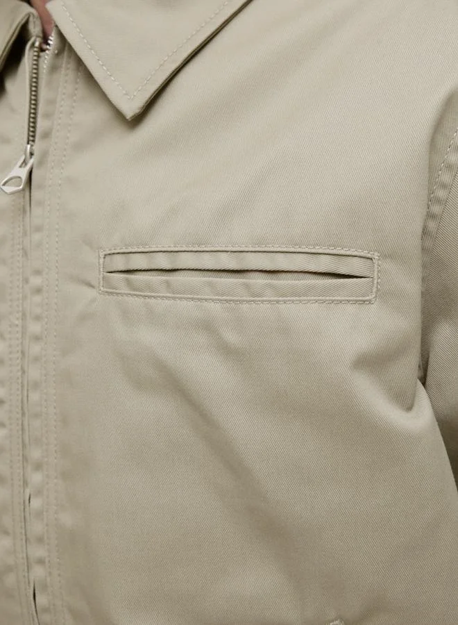 جاك اند جونز جاكيت عملي بجيوب بسحاب