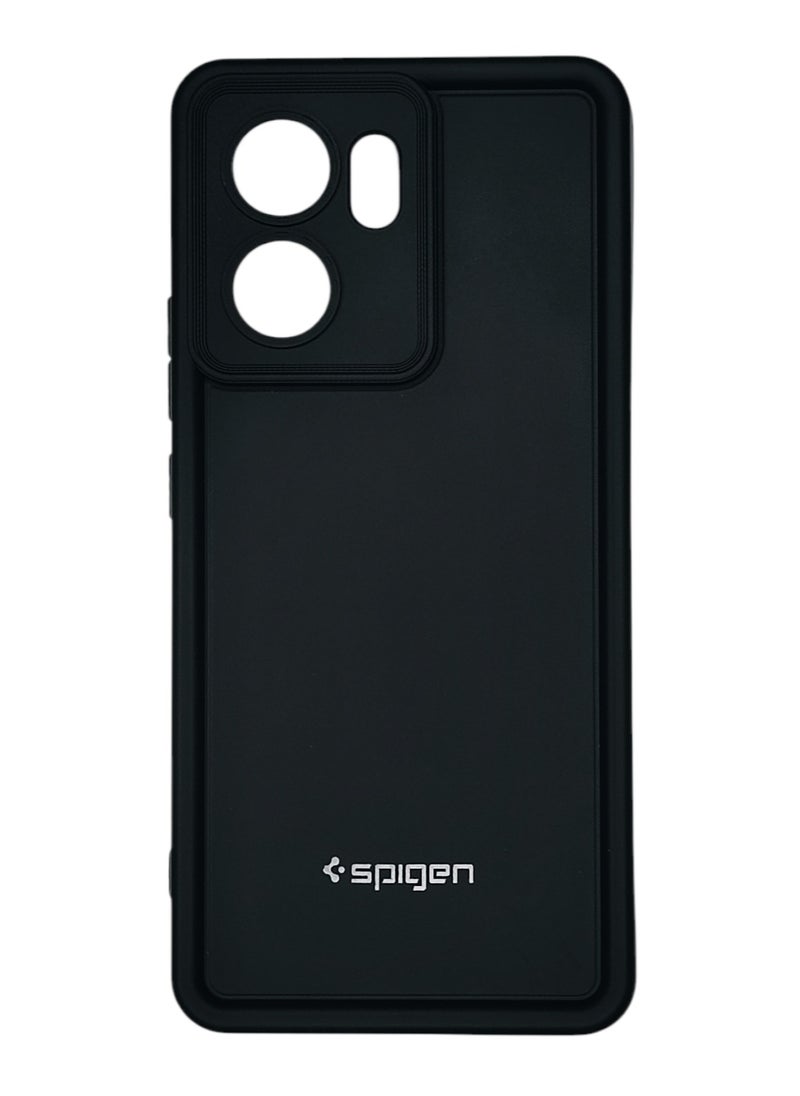 Spigen - OPPO RENO 13F Spigen Silicone Case Cover With Camera Protection - Black - Image 1