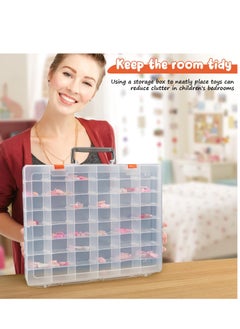 Excefore Multipurpose Plastic Storage Box - 48 Compartments Organizer with Customizable Dividers for Jewelry, Crafts, and Small Items, Plastic Compartment Craft Box, Jewelry Storage Box with Adjustable Space  - Image 2