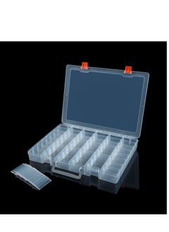 Excefore Multipurpose Plastic Storage Box - 48 Compartments Organizer with Customizable Dividers for Jewelry, Crafts, and Small Items, Plastic Compartment Craft Box, Jewelry Storage Box with Adjustable Space  - Image 1