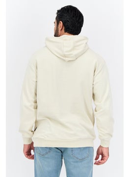 Goliath Men Hooded Long Sleeve Graphic Print Sweatshirt, Beige  - Image 3