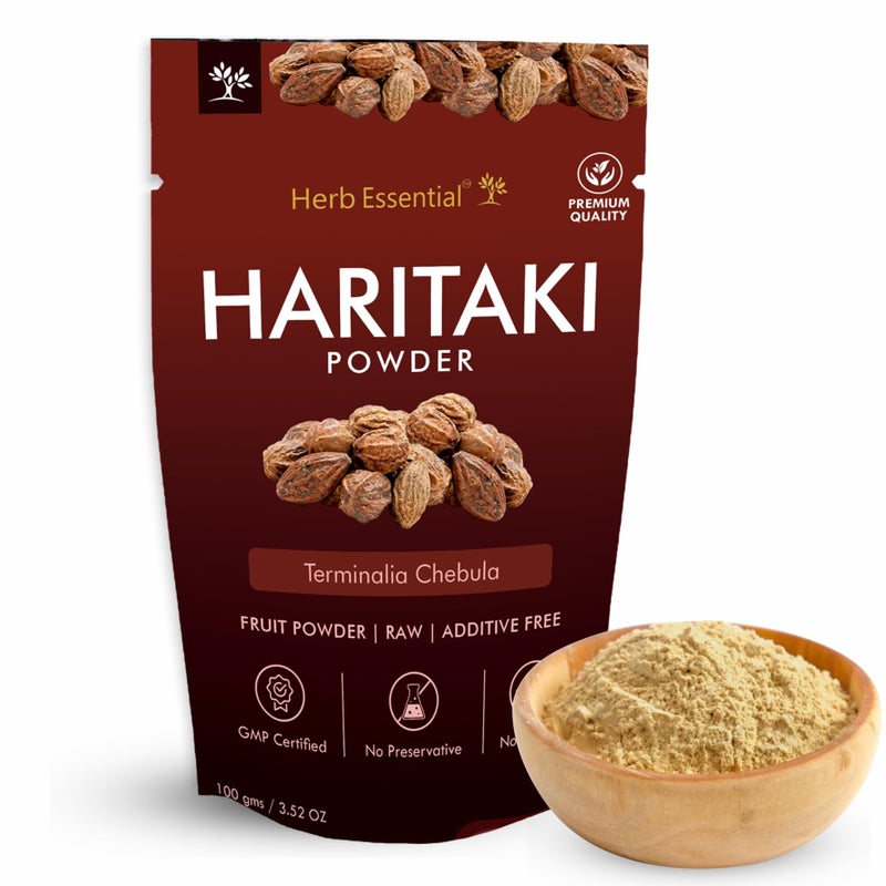 Herb Essential Pure Haritaki Powder | 100% Natural,Internal Cleanser and Detoxifier | Constipation Relief, Immunity Booster -100g - Image 5