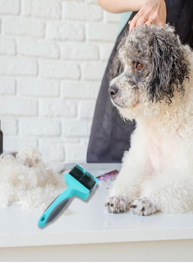 Groomer Essentials Flexible Slicker Brush - Double/Soft - Image 3