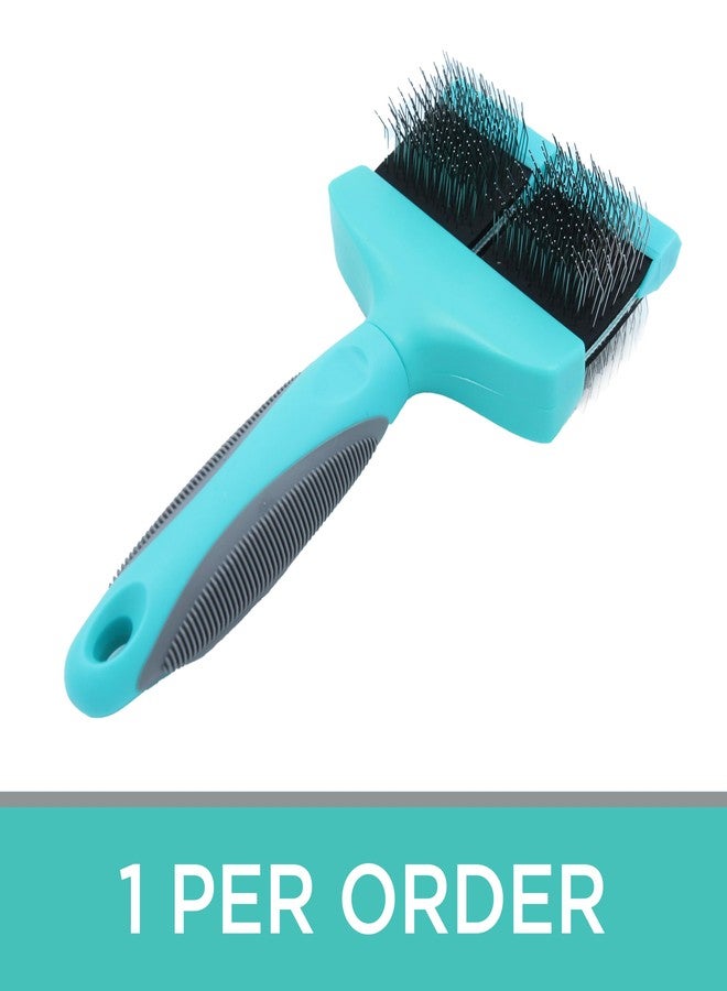 Groomer Essentials Flexible Slicker Brush - Double/Soft - Image 5