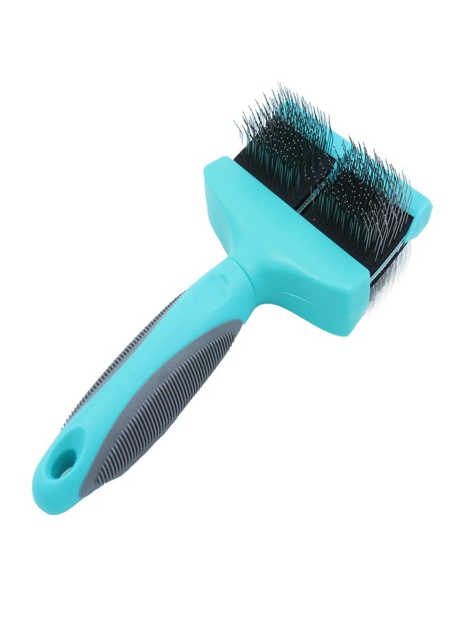 Groomer Essentials Flexible Slicker Brush - Double/Soft - Image 1
