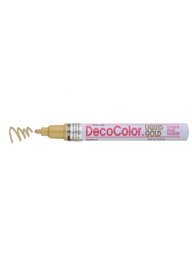 Marvy Uchida Uchida 200-C-GLD Marvy Deco Color Fine Point Paint Marker, Gold - Image 3