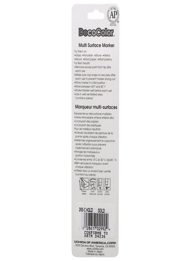 Marvy Uchida Uchida 200-C-GLD Marvy Deco Color Fine Point Paint Marker, Gold - Image 2