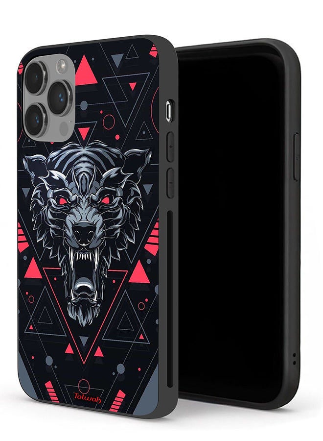Tolwak Apple iPhone 14 Pro Max Protective Case Scrolling Wolf - Image 1