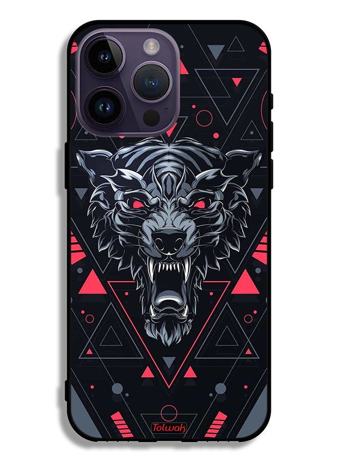 Tolwak Apple iPhone 14 Pro Max Protective Case Scrolling Wolf - Image 2