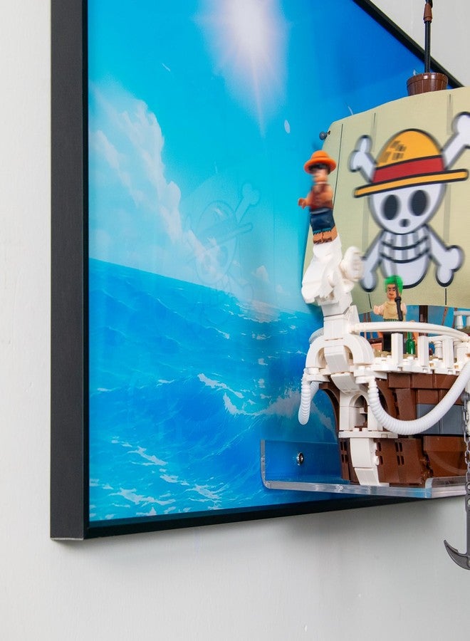 WETCEAOM Display Wallboard Compatible with Lego 75639 ONE Piece The Going Merry Pirate Ship, Wall Mount Display Frame Transform 75639 Models into Wall Art (Models Not Included!) - Image 2