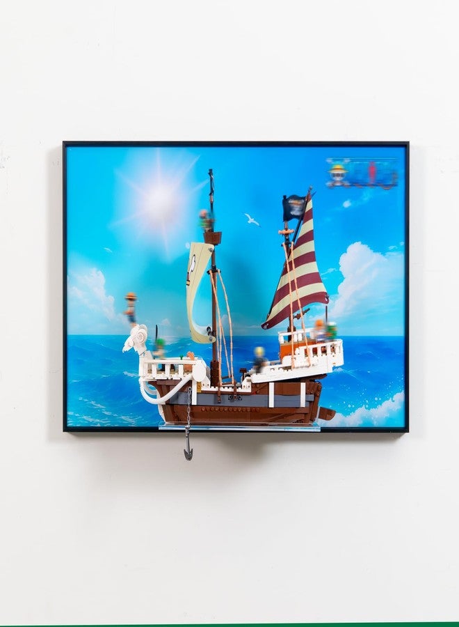 WETCEAOM Display Wallboard Compatible with Lego 75639 ONE Piece The Going Merry Pirate Ship, Wall Mount Display Frame Transform 75639 Models into Wall Art (Models Not Included!) - Image 1