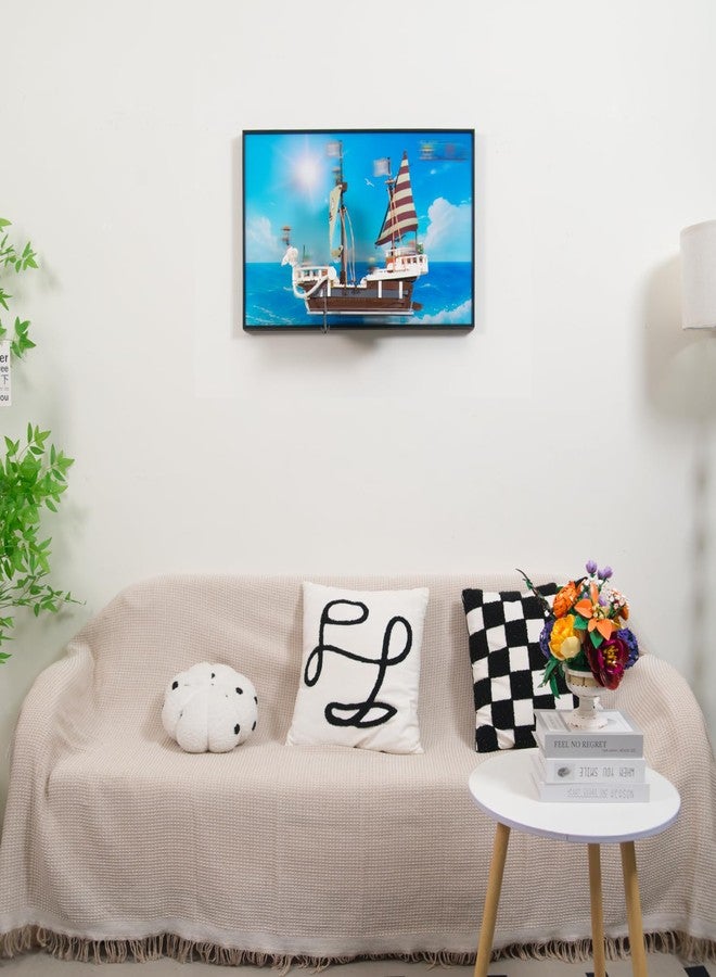 WETCEAOM Display Wallboard Compatible with Lego 75639 ONE Piece The Going Merry Pirate Ship, Wall Mount Display Frame Transform 75639 Models into Wall Art (Models Not Included!) - Image 5