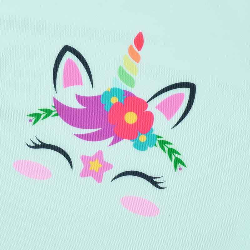 QPANCY Girls Rash Guard Swimwear Flower Unicorn Swimsuits 2-Piece Short Sleeve Swimwear - Image 4