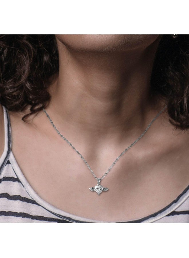 MIXJOY Mama of an Angel Baby Necklace, Miscarriage Gift for Loss of Baby Mother, Angel Wings Heart Necklace for Angels Mom, Infant Child Memorial Gifts, Remember Miscarry Gift, Silver - Image 2