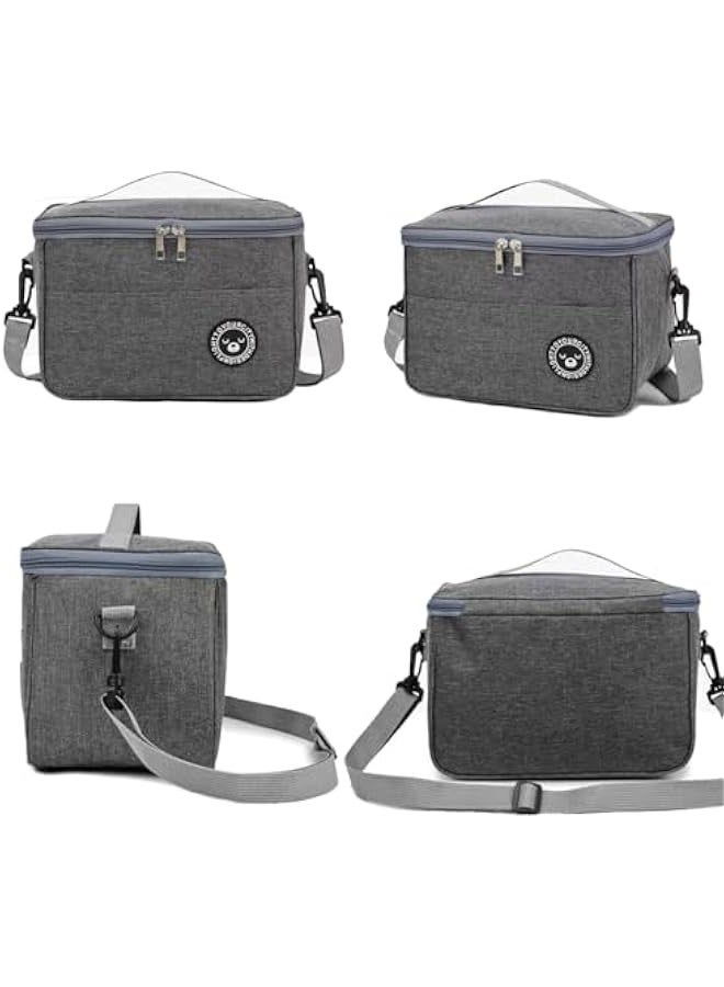 Beauenty Insulated Lunch Bag with Adjustable Shoulder Strap, Reusable Lunch Box Cooler Bag for Men Women, Meal Prep Container for School Work Office Picnic Hiking Beach, Thermal Lunch Cooler - Image 5
