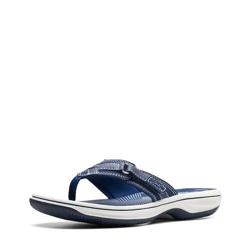 clarks صندل كلاك للنساء Breeze Sea، صناعي بحري، 6 - Image 1