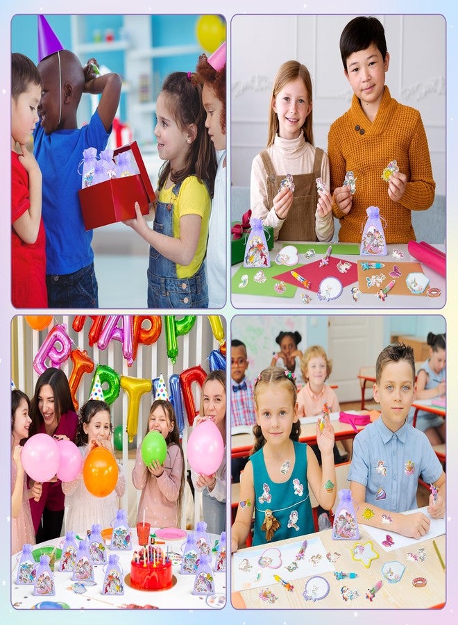 سي واي 2 سايد مجموعة هدايا حفلات يونيكورن من CY2SIDE - 24 قطعة من جوائز يونيكورن للبنات، تتضمن قلم حبر جاف 4 في 1، وملصقات ملاحظات لاصقة، وورق أورجانزا، مثالية كهدايا لحفلات الأطفال الصيفية أو كجوائز مدرسية. - Image 5