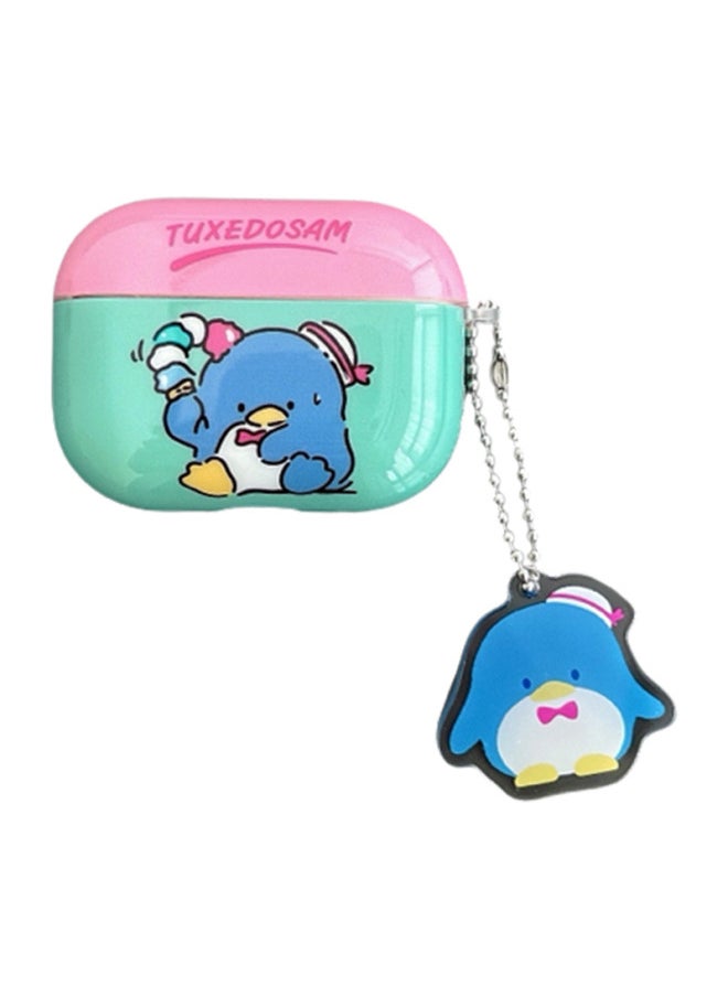 Generic - Kulomi Suitable For Apple Airpods4 Protective Case Pro2 Big Ear Dog Second Generation 3rd Generation Wireless Bluetooth Earphone Case-Color:[sam Penguin] + Pendant-Applicable Models:Airpods Pro/pro2 Universal - Image 1