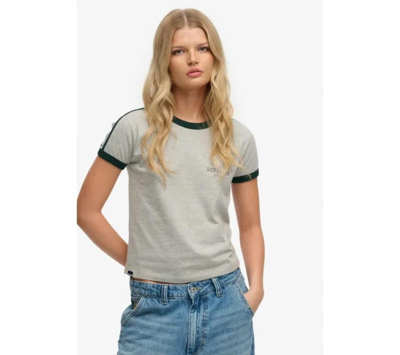 سوبر دراي Athletic Essentials Graphic Ringer T-Shirt