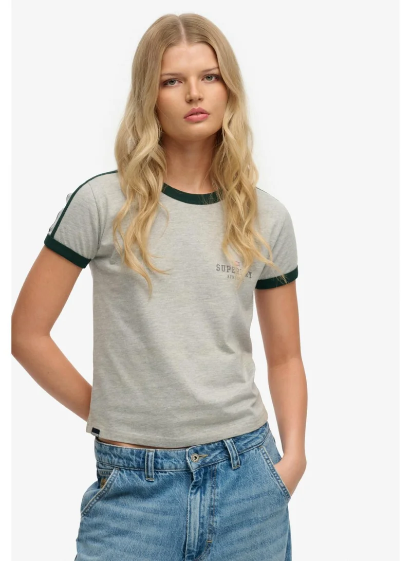 سوبر دراي Athletic Essentials Graphic Ringer T-Shirt