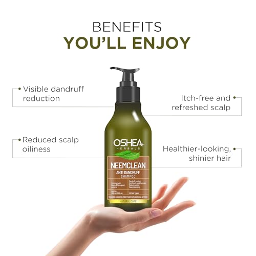 Oshea Herbals Neemclean Anti Dandruff Shampoo for Men & Women | Controls Dandruff, Deep Cleansing with Healthy & Itch Free Scalp | Enriched with Neem & Fenugreek | Paraben & Silicon Free 300ml - Image 5