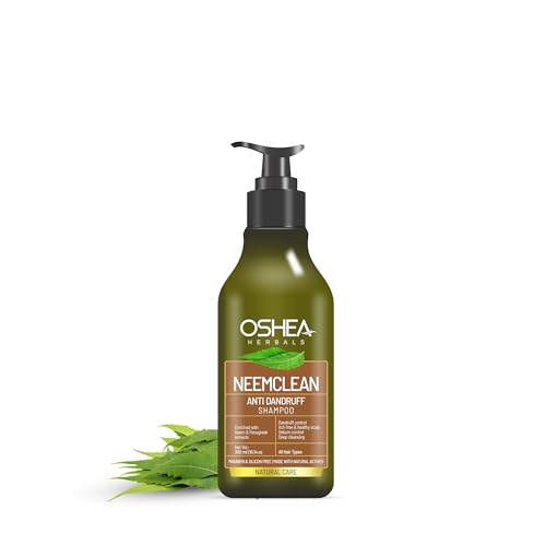 Oshea Herbals Neemclean Anti Dandruff Shampoo for Men & Women | Controls Dandruff, Deep Cleansing with Healthy & Itch Free Scalp | Enriched with Neem & Fenugreek | Paraben & Silicon Free 300ml - Image 1