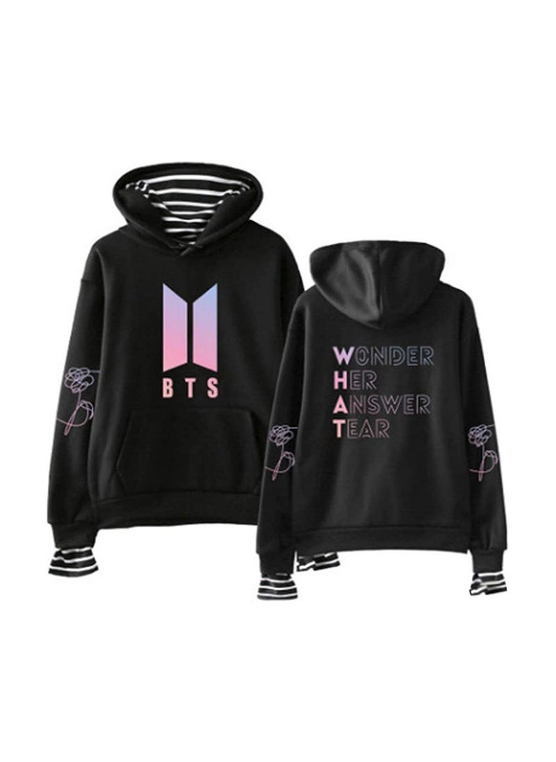 General - BTS Love Yourself Concert Hoodie Black - Image 1
