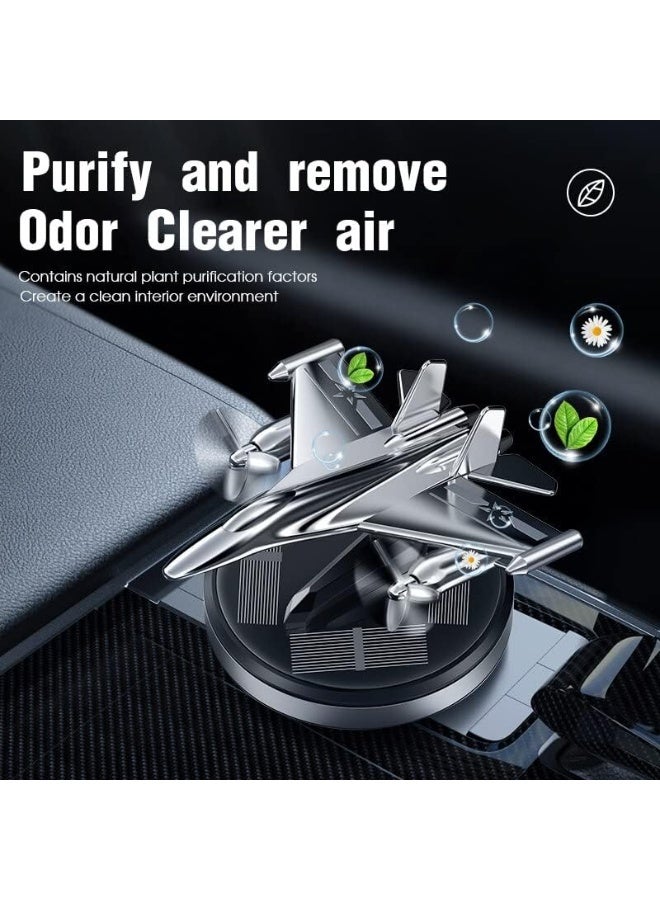 DubaiGallery Luxury Metal Fighter Aircraft Solar Rotating Display Model, Elegant Airplane Desk Ornament with Smooth Continuous Motion, Stylish Aviation Decoration for Living Room, Workspace, Office Reception, and Gift Collection Display - Image 4