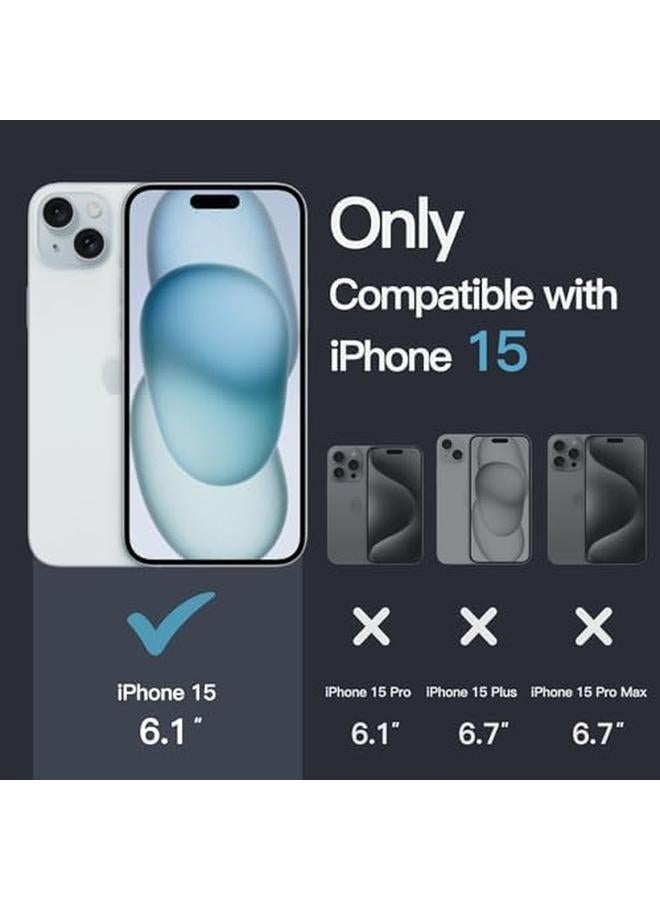 جي تيك جراب لهاتف iPhone 15 مقاس 6.1 بوصة، غطاء خلفي شفاف مقاوم للصدمات غير قابل للاصفرار ومضاد للخدش - Image 2