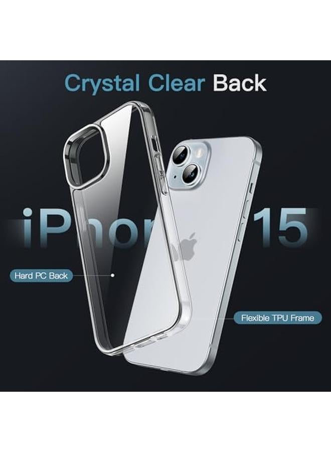 جي تيك جراب لهاتف iPhone 15 مقاس 6.1 بوصة، غطاء خلفي شفاف مقاوم للصدمات غير قابل للاصفرار ومضاد للخدش - Image 3