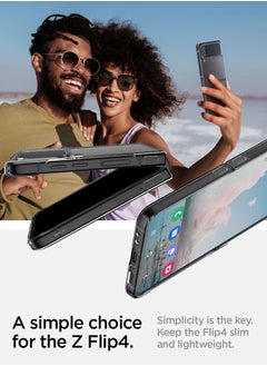 Spigen Air Skin Case Cover For Samsung Galaxy Z Flip 4 (2022) - Crystal Clear  - Image 3