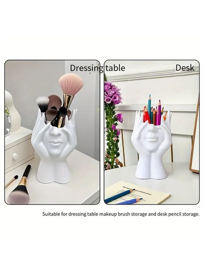 Shell Shaped Desk Organizer Pen Holder Makeup Brush Vase Durable Multi Functional Decor - Image 4