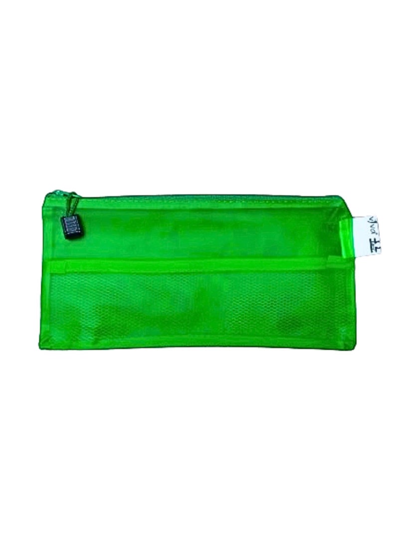 Libra A6 Zipper File Bags, Zippered Waterproof Pouch Plastic Zip Document Filing Folder GREEN - Image 1