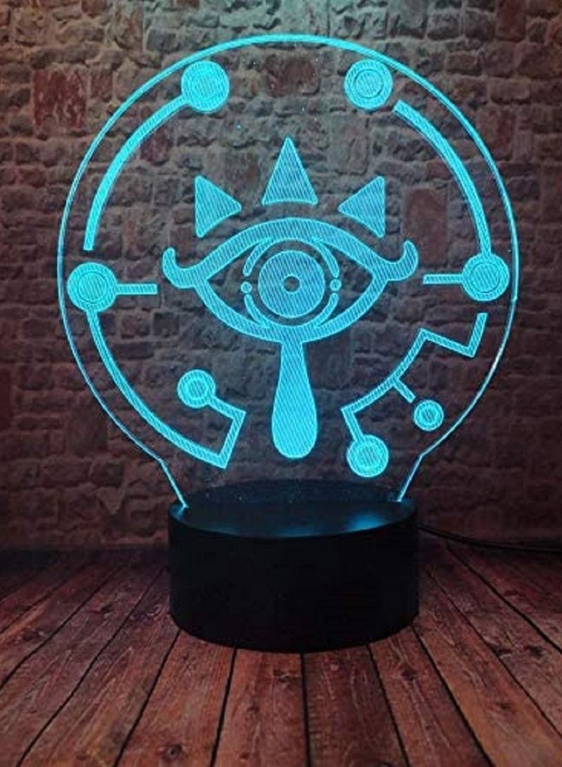 Action & Toy Figures  Flash Zelda Figure Modeling 3D Illusion LED Lamp Colorful Desk Sleeping Nightlight Japan Manga Cartoon action & toy figure