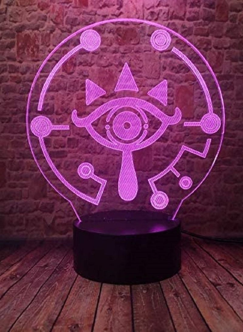 Action & Toy Figures  Flash Zelda Figure Modeling 3D Illusion LED Lamp Colorful Desk Sleeping Nightlight Japan Manga Cartoon action & toy figure